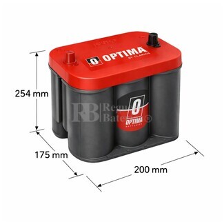 RTC 4.2 REDTOP | Bater�a Optima AGM 12 Voltios 50 Amperios CCA 815